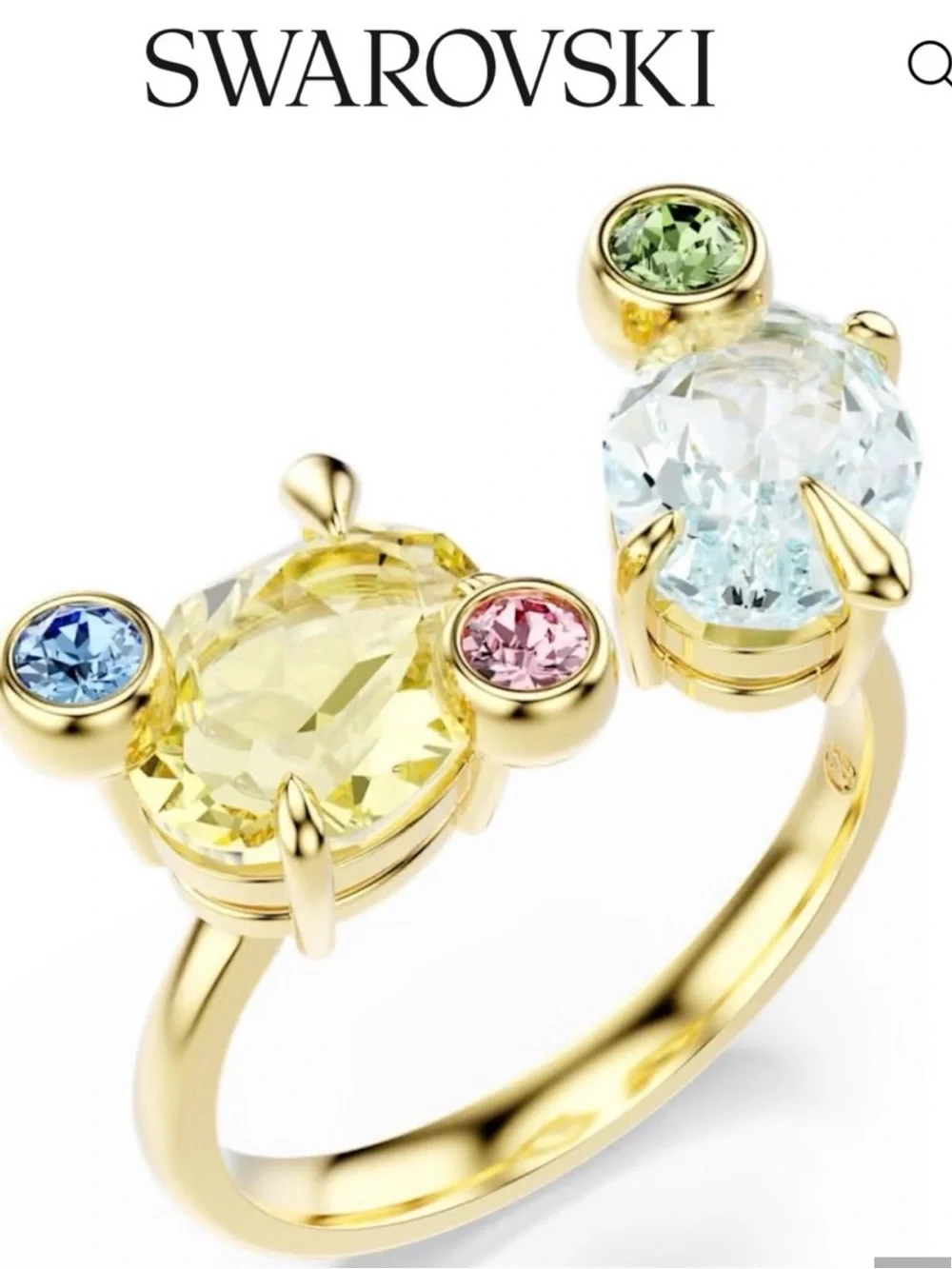 Swarovski Gema Rings set of 3